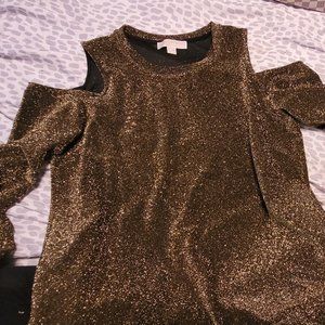 Michael Kors ladies black and gold top
